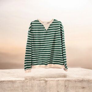 HYFVE Green and Cream Striped Tunic